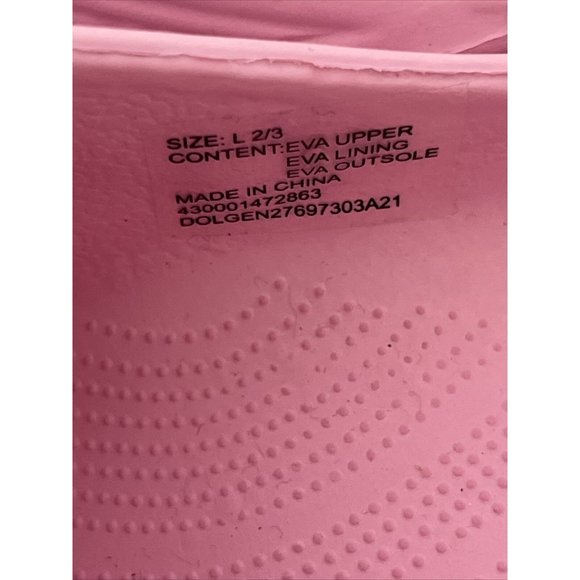 BOBBIE BROOKS GIRLS STAR DESIGN CLOGS SHOES SIZE L 2/3 PINK BEACH POOL NEW C5 - Picture 10 of 11